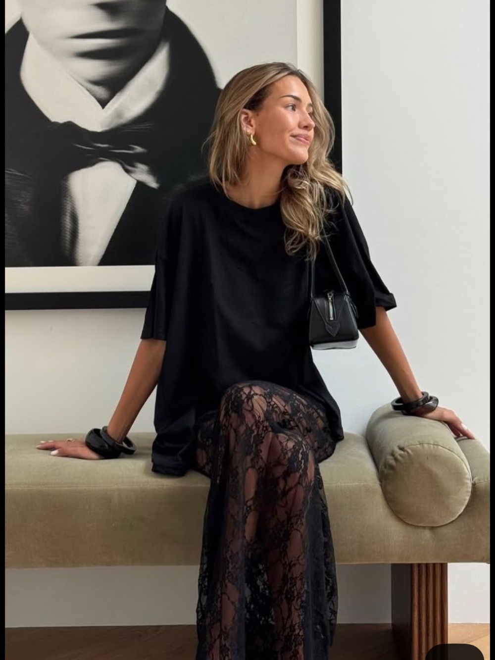 Blanc lace pants and top